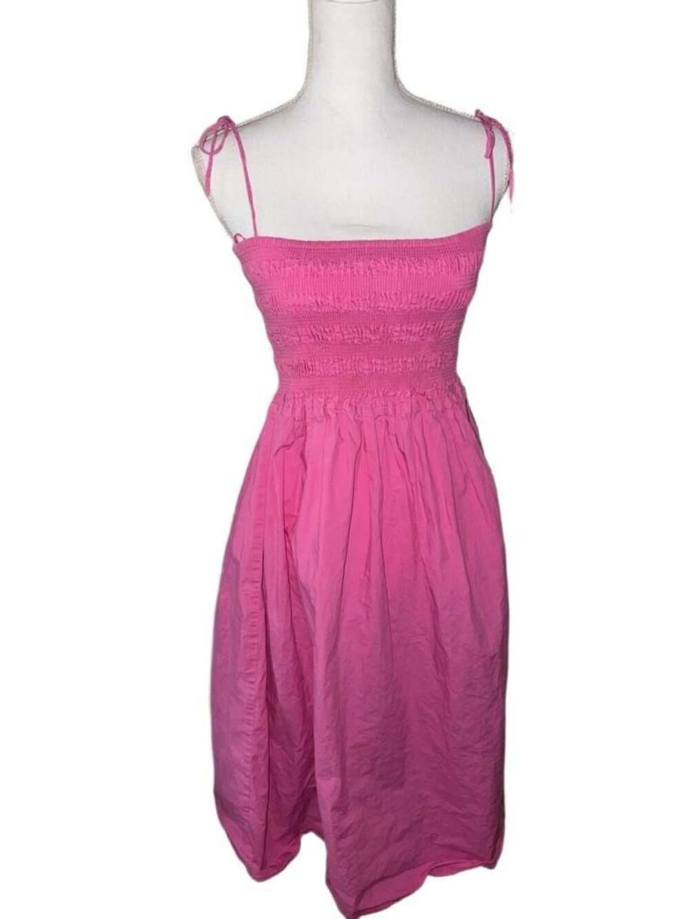 Araminta James Smocked Dress Size M Pink
